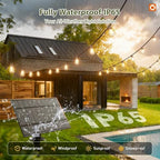 54FT(48+6) Solar String Lights Outdoor, Waterproof Dimmable 24+2 LED, alternate view 5