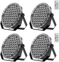 54x1W RGB LED Stage DJ Par Lights with Remote Control, 4 Pack in Black