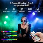 54x1W RGB LED Stage DJ Par Lights with Remote Control, 4 Pack in Black, alternate view 6