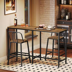 55" Long Bar Table, Counter Bar Height Table, High Top Table, Rectangular Hightop Bar Pub, for Kitchen, Living, alternate