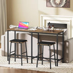 55" Long Bar Table, Counter Bar Height Table, High Top Table, Rectangular Hightop Bar Pub, for Kitchen, Living, alternate