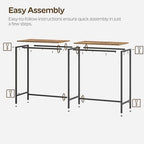 55" Long Bar Table, Counter Bar Height Table, High Top Table, Rectangular Hightop Bar Pub, for Kitchen, Living, alternate