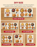 55" x 16" Food Warming Mat, 3-in-1 Expandable Silicone Warming Mat for Food, alternate view 2