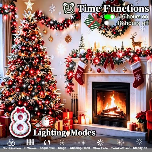 551FT 1400 LED Christmas Lights Outdoor Green Wire String Lights 8 Modes with Timer Memory Waterproof Fairy, alternate view 2