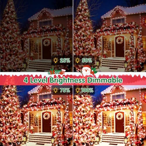 551FT 1400 LED Christmas Lights Outdoor Green Wire String Lights 8 Modes with Timer Memory Waterproof Fairy, alternate view 4