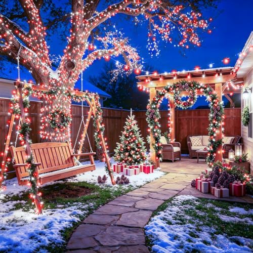 551FT 1400 LED Christmas Lights Outdoor Green Wire String Lights 8 Modes with Timer Memory Waterproof Fairy, alternate view 7