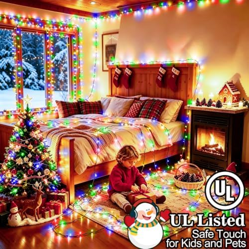 551FT 1400 LED Christmas Lights Outdoor Green Wire String Lights 8 Modes with Timer Memory Waterproof Fairy, alternate view 3