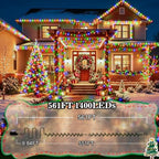 551FT 1400 LED Christmas Lights Outdoor Green Wire String Lights 8 Modes with Timer Memory Waterproof Fairy, alternate view 5