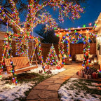 551FT 1400 LED Christmas Lights Outdoor Green Wire String Lights 8 Modes with Timer Memory Waterproof Fairy, alternate view 7
