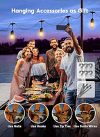 55FT Solar String Lights Outdoor, 16+1 Shatterproof LED Lights, alternate view 5