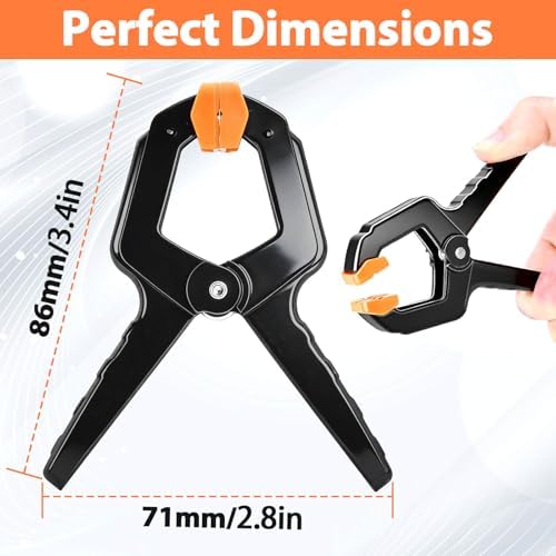 55Pack Spring Clamps Heavy Duty, 3.5inch Plastic Clips Clamps for Balloon Arch Backdrop Stand, Small Spring Wood, alternate