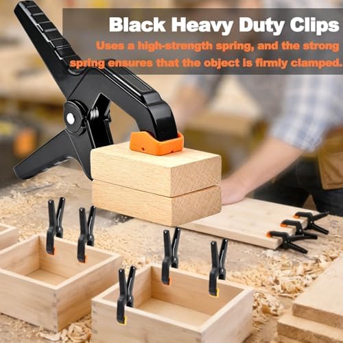 55Pack Spring Clamps Heavy Duty, 3.5inch Plastic Clips Clamps for Balloon Arch Backdrop Stand, Small Spring Wood, alternate