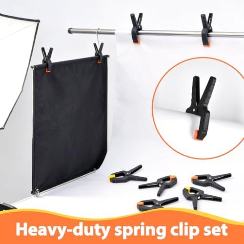 55Pack Spring Clamps Heavy Duty, 3.5inch Plastic Clips Clamps for Balloon Arch Backdrop Stand, Small Spring Wood, alternate