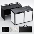 56''x28"Portable DJ Booth Table, Foldable DJ Table Stand