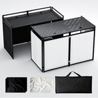 56''x28"Portable DJ Booth Table, Foldable DJ Table Stand