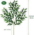 56pcs Italian Ruscus Greenery Stems 68cm Artificial Smilax Greenery Branch, alternate view 3