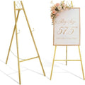 57.5" Gold Easel Stand for Wedding Sign, Art, Welcome Sign, Painting in Golden