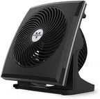 573T Small Room Air Circulator Fan with Pivoting Head, Easy Clean Removable Grille, 3 Speed Settings, Black in