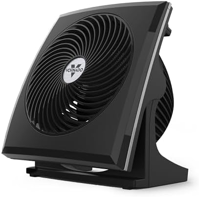 573T Small Room Air Circulator Fan with Pivoting Head, Easy Clean Removable Grille, 3 Speed Settings, Black in