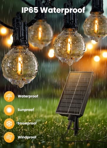 58FT 26LED Solar String Lights Outdoor with Remote & USB Port, alternate view 3