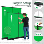 58x76in Collapsible Green Screen Backdrop Photo Lighting Kit Portable, alternate view 3