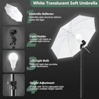 58x76in Collapsible Green Screen Backdrop Photo Lighting Kit Portable, alternate view 5