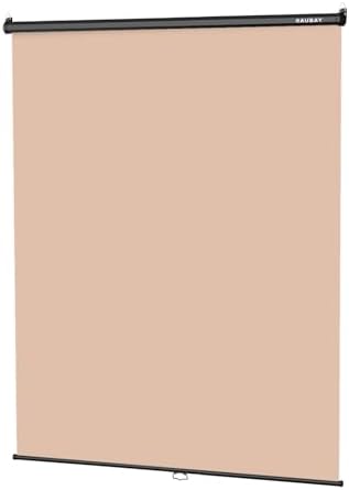 59.8 x 86.6in Retractable Pull Down Wall-Mount Beige Screen Backdrop