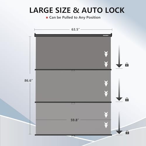 59.8 x 86.6in Retractable Pull Down Wall-Mount Gray Screen Backdrop, alternate view 2