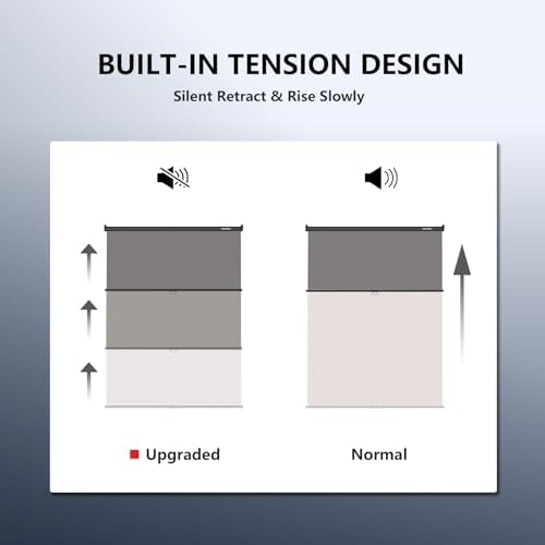 59.8 x 86.6in Retractable Pull Down Wall-Mount Gray Screen Backdrop, alternate view 3
