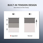 59.8 x 86.6in Retractable Pull Down Wall-Mount Gray Screen Backdrop, alternate view 3