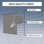 59.8 x 86.6in Retractable Pull Down Wall-Mount Gray Screen Backdrop, alternate view 4