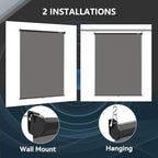 59.8 x 86.6in Retractable Pull Down Wall-Mount Gray Screen Backdrop, alternate view 5