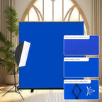 59.8X78.7in Retractable Blue Screen, Collapsible Chroma Key Panel Backdrop, alternate view 3