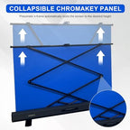 59.8X78.7in Retractable Blue Screen, Collapsible Chroma Key Panel Backdrop, alternate view 4