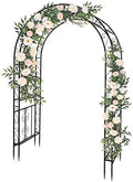 59" x 23" x 84" Metal Garden Arbor Arch, Double Layer Arc Top for Climbing Plants, Wedding & Patio, Black in