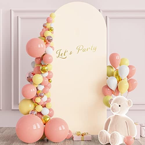 5FT Arch Backdrop Cover Beige Arch Covers Stretchy Backdrop, alternate view 2