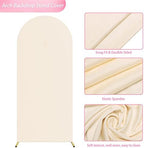 5FT Arch Backdrop Cover Beige Arch Covers Stretchy Backdrop, alternate view 4