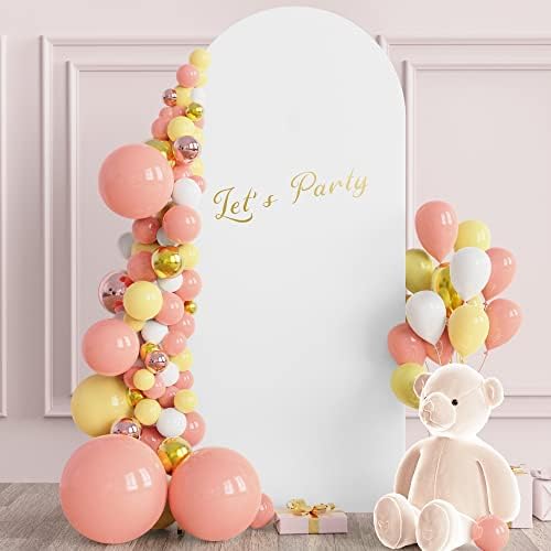 5FT Arch Backdrop Cover White Arch Covers Stretchy Backdrop, alternate view 2