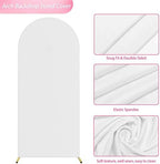5FT Arch Backdrop Cover White Arch Covers Stretchy Backdrop, alternate view 4