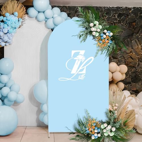 5Ft Baby Blue Wedding Arch Backdrop Cover for Party Deco in 5 FT in Baby Blue, alternate view 6