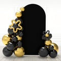 5Ft Black Wedding Arch Backdrop Cover for Party Deco in 5 FT in Black