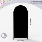 5Ft Black Wedding Arch Backdrop Cover for Party Deco in 5 FT in Black, alternate view 3