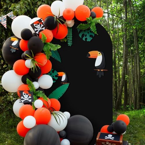 5Ft Black Wedding Arch Backdrop Cover for Party Deco in 5 FT in Black, alternate view 4