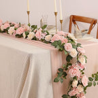 5FT Blush Cream Pink Artificial Rose Garland for Wedding Arch Table in 1 in Blush Cream, alternate view 2