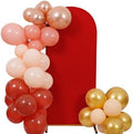 5FT Christmas Wedding Arch Cover, Red Arch Backdrop Cover Stretchy Spandex Backdrop Stand Covers for Birthday