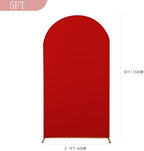5FT Christmas Wedding Arch Cover, Red Arch Backdrop Cover Stretchy Spandex Backdrop Stand Covers for Birthday, alternate view