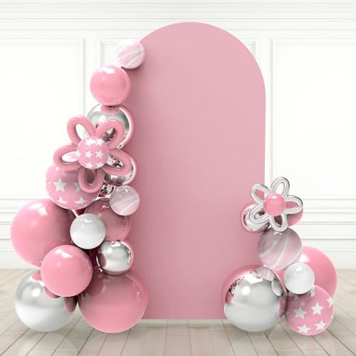 5Ft Dusty Pink Wedding Arch Backdrop Cover for Party Deco in 5 FT in Dusty Pink