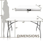 5FT Folding Table, Versatile Foldable Table, Portable, alternate view 3