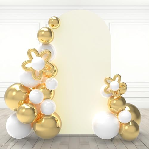 5Ft Ivory Wedding Arch Backdrop Cover for Party Deco in 5 FT in Ivory