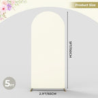 5Ft Ivory Wedding Arch Backdrop Cover for Party Deco in 5 FT in Ivory, alternate view 4
